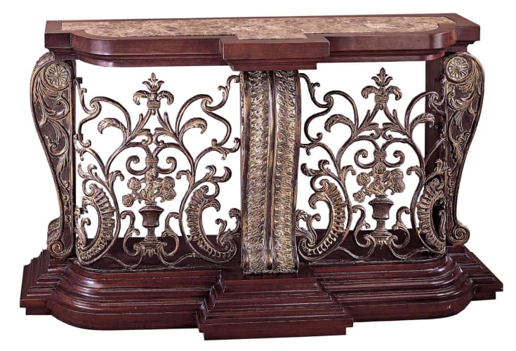 Ambience 45000-499 Bronze/Black Hearst Renaissance Console Table from
