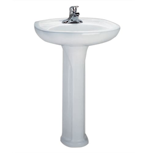 American Standard Pedestal Sink Combo With 4in. Faucet Centers in White