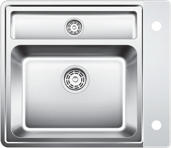 Blanco 516333 Crystalline Single Bowl Kitchen Sink with Tray, White