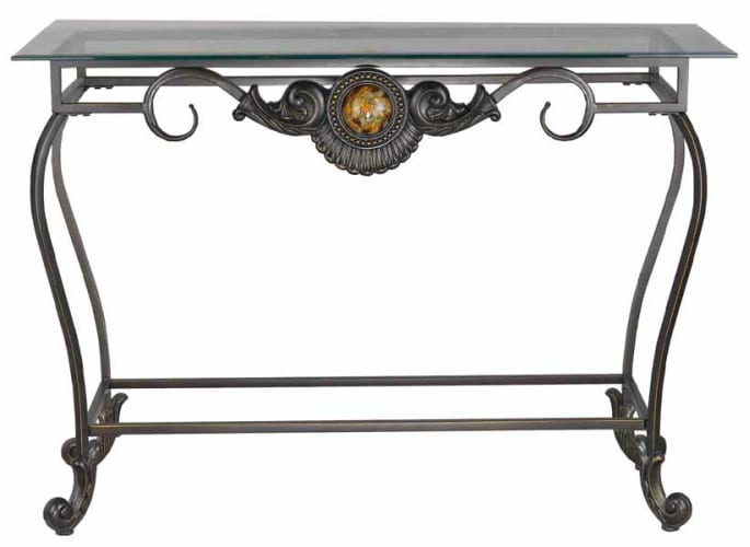 Cal Lighting TA-587CST Antique Bronze 31.5 Tuscan Iron Console Table
