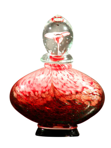Dale Tiffany PG70376 6" x 8" Pink Flamingo Perfume Bottle