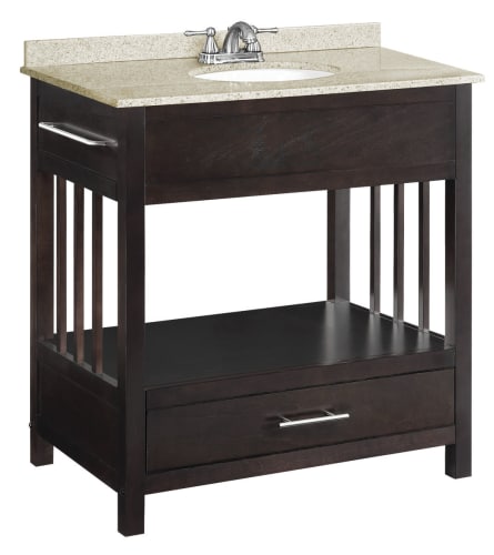 Design House 541672 Ventura 30-Inch Espresso Console Vanity Cabinet without Top