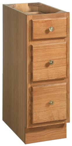 Design House Richland 12 in. W Three Drawer Floor Cabinet in Nutmeg Oak 552851