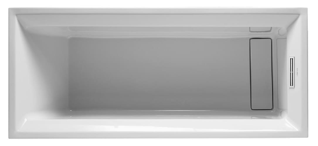 Duravit 710073-00-3-46-1090 2nd Floor Built-In Rectangle Bathtub - Combination Air/Jet Whirlsystem with Remote
