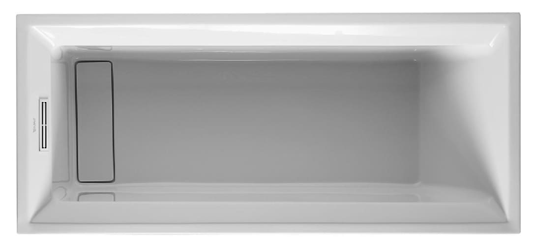 Duravit 710080-00-1-55-1090 2nd Floor Rectangle Bathtub Including Air System with Remote and Ozone
