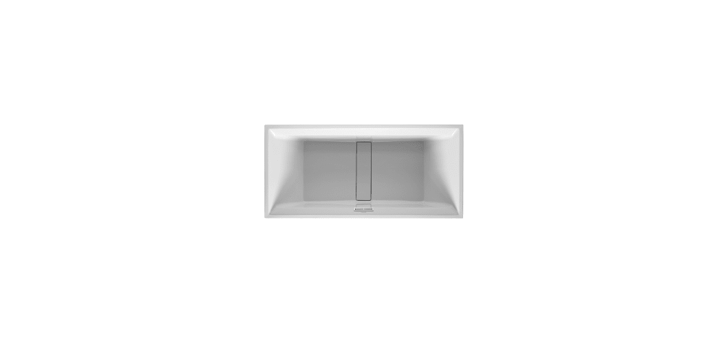 Duravit 710160-00-2-53-1090 2nd Floor Built-In Rectangle Bathtub Including Jet-System with Remote, Heater, and Ozone