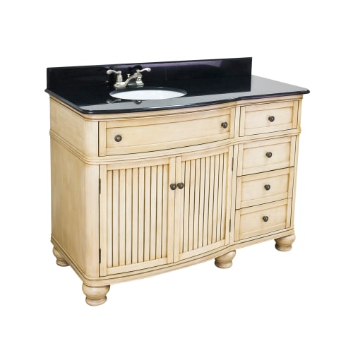 Elements Compton Buttercream 48 Single Vanity with Preassembled Top and Bowl