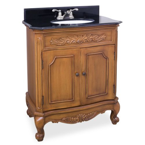 Elements Clairemont Warm Carmel Vanity with Preassembled Top and Bowl