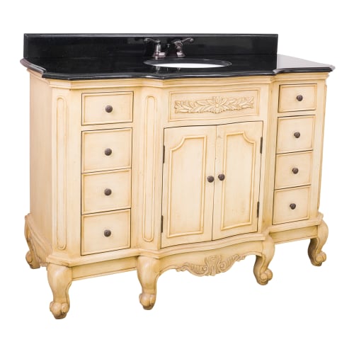 Elements Clairemont Buttercream 48 Vanity with Preassembled Top and Bowl