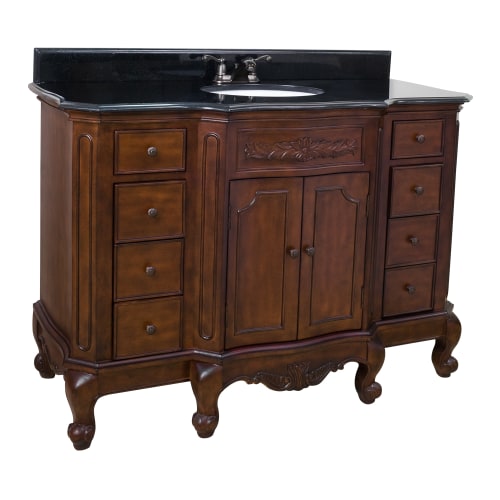 Elements Clairemont Nutmeg 48 Vanity with Preassembled Top and Bowl