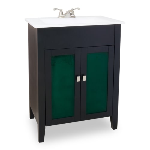 Elements VAN063 Black Vanity Eberly Collection 28-1/8 Inch Single Sink Bathroom Vanity