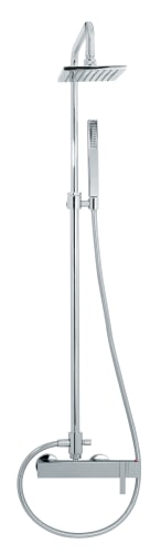  Fima by Nameeks S4045/2CR Chrome Brick Wall Mounted Thermostatic Shower Mixer With Rainhead And Hand Shower Set from the Brick Chic Series S4045/2 