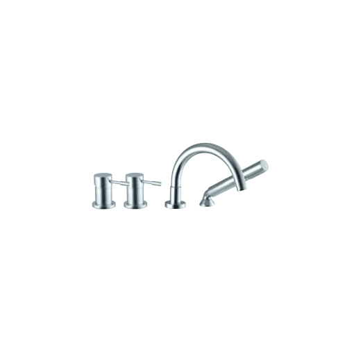  Fima by Nameeks S3234SN Brushed Nickel Spillo Four Holes Deck Mounted Tub Mixer With Hand Shower from the Spillo Series S3234 