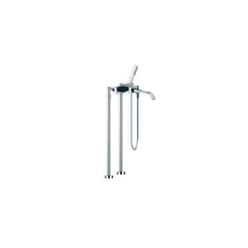 Fima by Nameeks S3464/4SN Brushed Nickel Bio Floor Mounted Bath Mixer Filler On Risers With Hand Shower Set from the Bio Series S3464/4