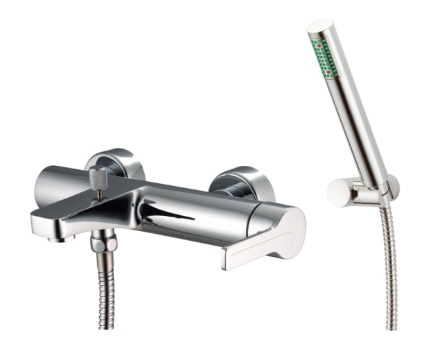 Fima by Nameeks S3534CR Chrome Matrix Wall Mounted Tub Mixer With Hand Shower Set from the Matrix Series S3534