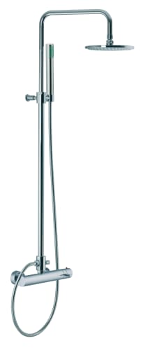 Fima by Nameeks S4035/2CR Chrome Spillo Wall Mounted Thermostatic Shower Mixer With Rainhead And Hand Shower Set from the Spillo Series S4035/2