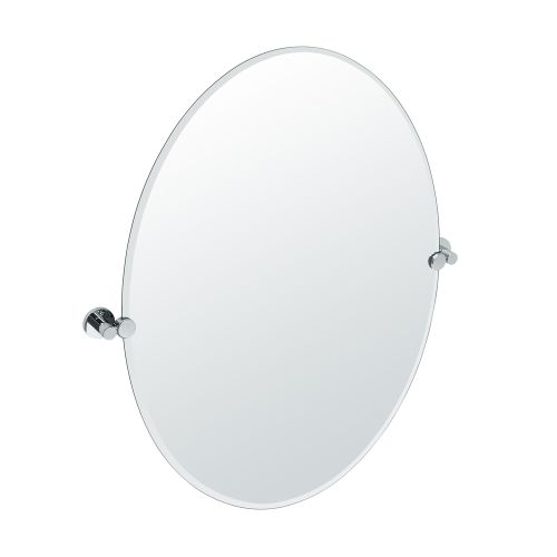 Gatco 4689LG Channel Chrome Large Tilting Oval Mirror