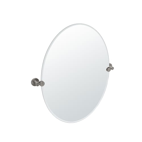 Gatco 4699 Channel Satin Nickel Tilting Oval Mirror (Clearance Priced)