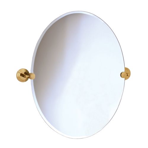 Gatco 5219 Marina Polished Brass Tilting Oval Mirror