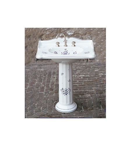 Herbeau 0303103 Romantique Charleston Charleston Vitreous China Washbasin for Pedestal Sinks 0303