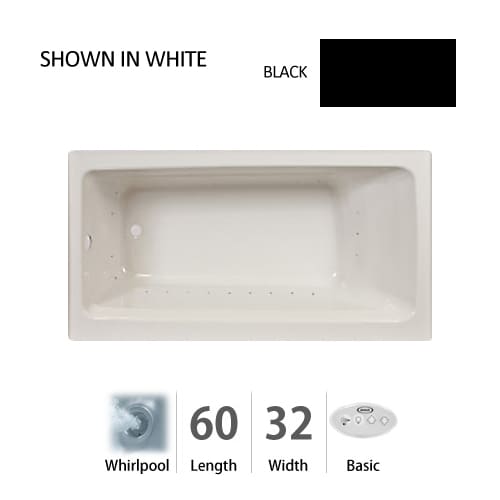 Jacuzzi ROS6032-WLR-2XX-B Rossi Rossi 60 x 32 Skirted Whirlpool Left Side Drain
