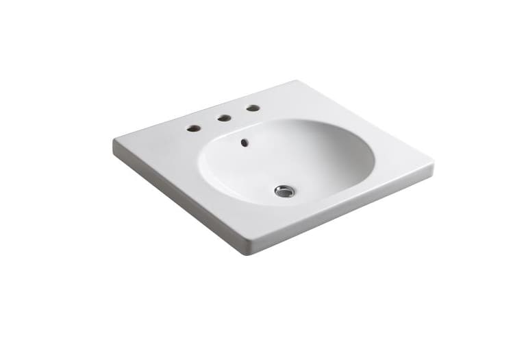 Kohler K-2957-1-0 Persuade Persuade Circ Vanity-Ttop Bathroom Sink with Single Faucet Hole