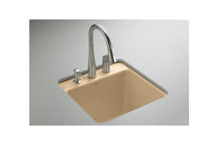 Kohler K-6655-3U-33 Park Falls Undercounter Sink with Three-Hole Faucet Drilling, Mexican Sand