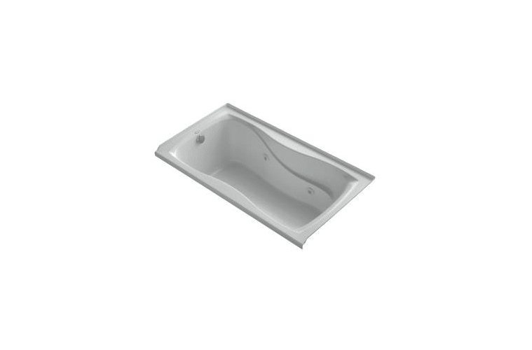 Kohler K-1209-LH-95 Hourglass 32 Whirlpool with Flange, Heater and Left-Hand Drain, Ice Grey