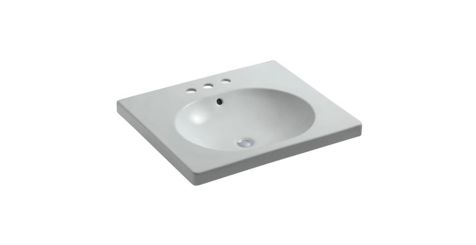Kohler K-2957-4-95 Persuade Circ Integrated Lavatory with 4 Center, Ice Grey