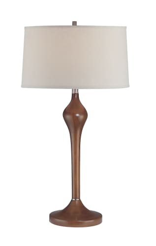 Lite Source Walvia Table Lamp in Walnut Wood