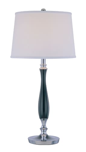 Lite Source LS-21592 Powell 1 Light Table Lamp in Chrome/Black