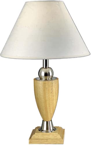Lite Source Wood Table Lamp - Natural With Paper Shade