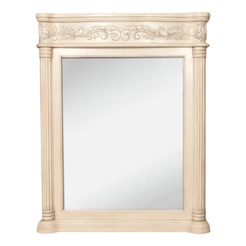 Lynn Design Antique White Ornate Mirror