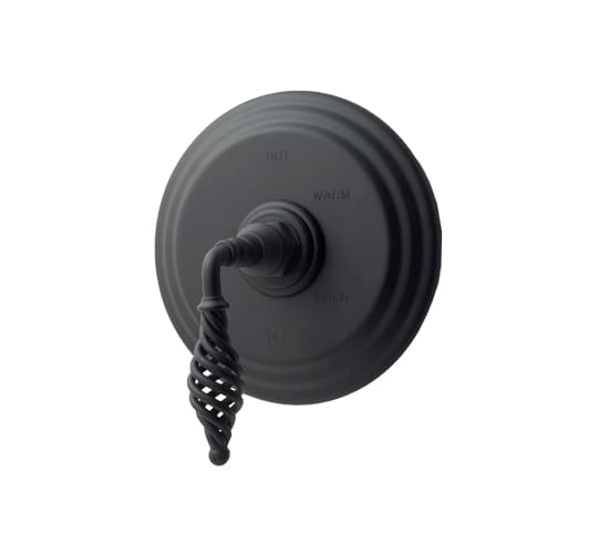 Newport Brass 4-2104BP/08A Antique Copper Fairfield Fairfield Collection Single Handle Round Pressure Balanced Shower Trim Plate Only with Metal Lever Handle 4-2104BP