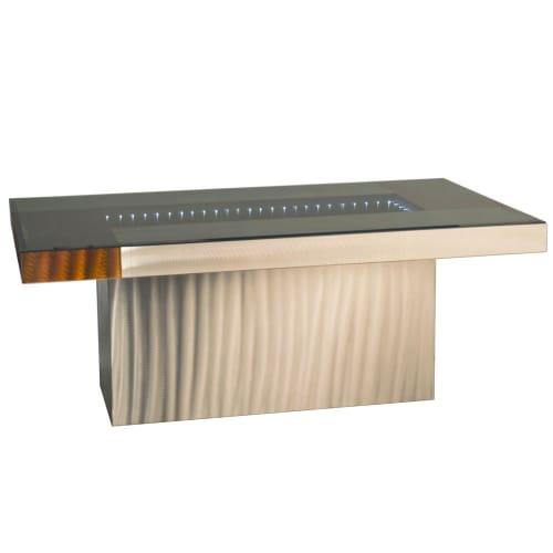 NOVA Lighting 5310001 Infinity Rectangle Brushed Aluminum Console Table