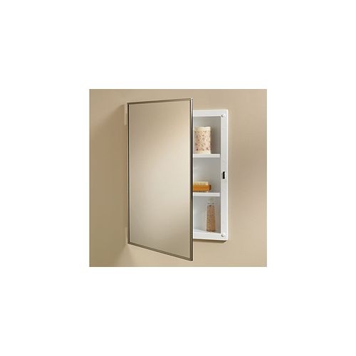 NuTone 840M18CHX Stainless Steel Styleline Recess Mount Cabinet with Polished Stainless Steel Mirror Frame from the Styleline Collection 840M18CHX