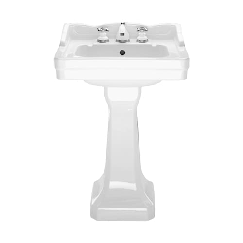 PROFLO PF1024WH White Bathroom Sink Pedestal Only for PF1124 PF1024