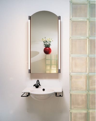 Robern MT24D4APL Arch Plain Mirror Cabinet, 23-1/4W x 34H x 4D, Left Hand Hinge