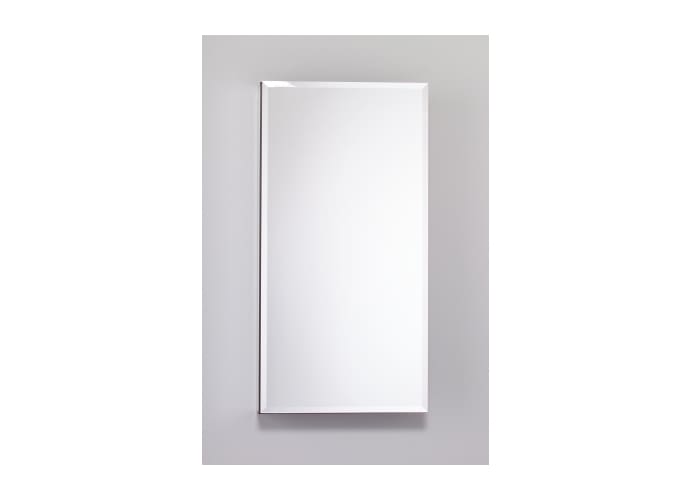 Robern SDD-RBN-003 PL Series cabinet 16 wide x 30 high x 4 deep, flat top, black interior, bevel glass door, interior electrical shelf, left handed