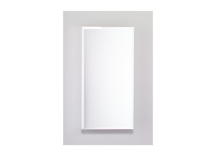 Robern SDD-RBN-007 PL Series cabinet 16 wide x 30 high x 4 deep, flat top, white interior, bevel glass door, interior electrical shelf, left handed
