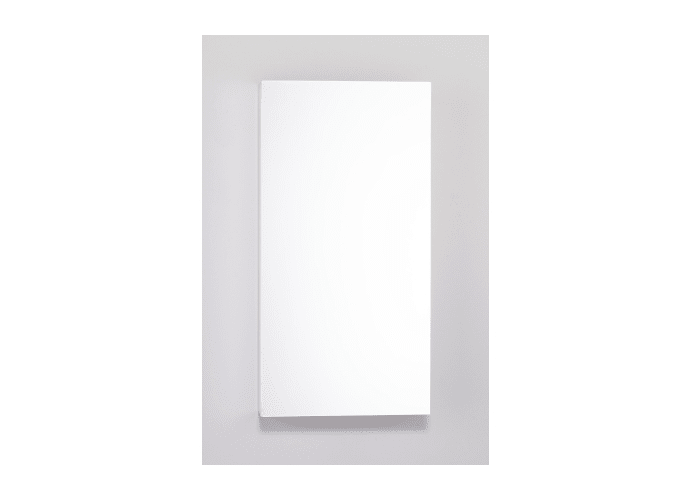 Robern SDD-RBN-009 PL Series cabinet 16 wide x 30 high x 4 deep, flat top, white interior, plain glass door, interior electrical shelf, left handed