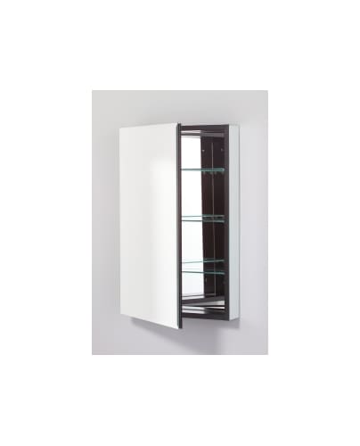 Robern SDD-RBN-019 PL Series cabinet 20 wide x 30 high x 4 deep, flat top, black interior, bevel glass door, interior electrical shelf, left handed