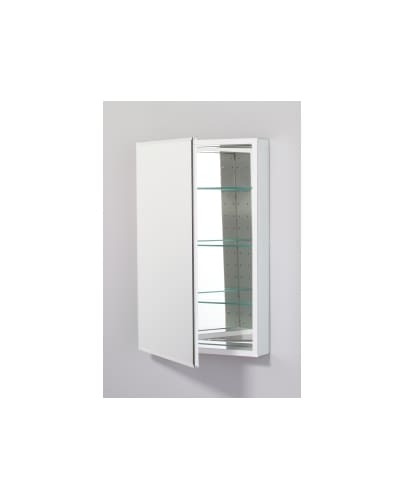 Robern SDD-RBN-023 PL Series cabinet 20 wide x 30 high x 4 deep, flat top, white interior, bevel glass door, interior electrical shelf, left handed