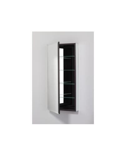 Robern PLM2040BBRE Black PL PL 19 x 39 Frameless Medicine Cabinet Right Hinged with Beveled Mirror and Electrical Outlet PLM2040BRE