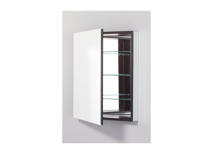Robern SDD-RBN-035 PL Series cabinet 24 wide x 30 high x 4 deep, flat top, black interior, bevel glass door, interior electrical shelf, left handed