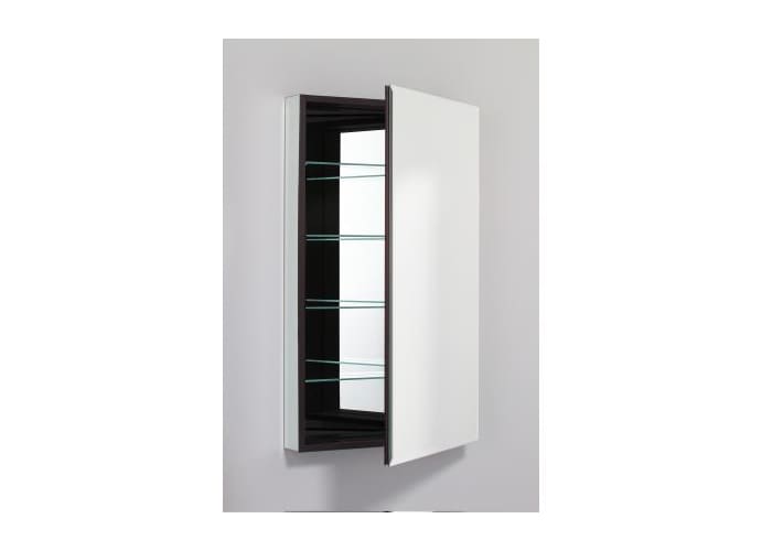 Robern PLM2440BBLE Black PL PL 23 x 39 Frameless Medicine Cabinet Left Hinged with Beveled Mirror and Electrical Outlet PLM2440BLE