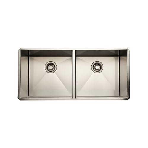 Rohl RSS3516SB Brushed Stainless 35 50/50 Stainless Steel Double
