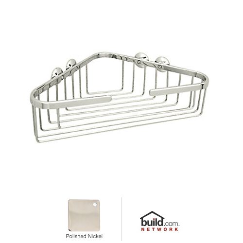 Rohl Wall Mounted Large Corner Basket in Polished Nickel
