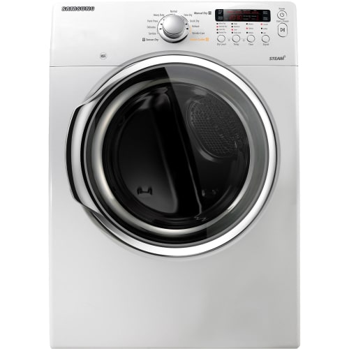 Samsung DV331AEW White 7.3 Cu. Ft. Capacity Electric Steam Dryer with
