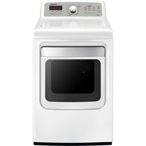 Samsung DV5471AEW White 7.4 Cubic Feet Electric Dryer with Steam